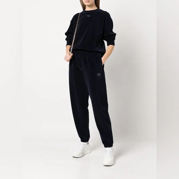 美品 ALEXANDER WANG Logo Sweat Set Up PUFF LOGO SWEATPANT IN STRUCTURED TERRY in WHITE